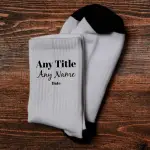 Any Text, Name and Date - Personalised Socks