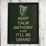 Keep Calm Personalised Framed Poster