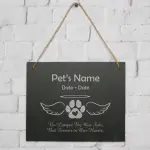 Pet's Memorial - Personalised Large Hanging Slate