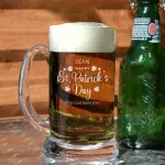 Happy St Patrick's Day - Personalised Tankard Glass