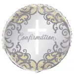 Confirmation Balloon in a Box - Available in Pink, Blue or Silver