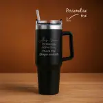 Personalised 1.2L Insulated Thermo Cup with Straw & Handle