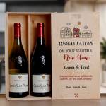 New Home - Personalised Wooden Double Wine Box