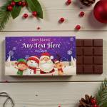 Any Message Santa's Friends Personalised Chocolate Bar 90g