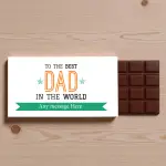 To The Best Dad Personalised Chocolate Bar 90g