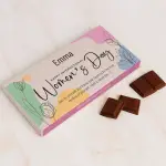 Happy Women's Day Flowers - Personalised Chocolate Bar 90g