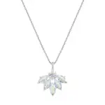 Tipperary Crystal Maureen O'Hara Vintage Flower Pendant Sapphire Silver
