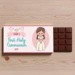 Name's First Holy Communion Girl Personalised Chocolate Bar 90g