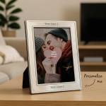 Silver Plated Frame - Engraved With Your Message 5 x 7