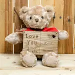 Love You Personalised Post Card & Bear