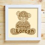 Teddy Word Cloud Box Frame