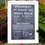 The Day You Were Born Personalised Poster - Unique Birthday Gift