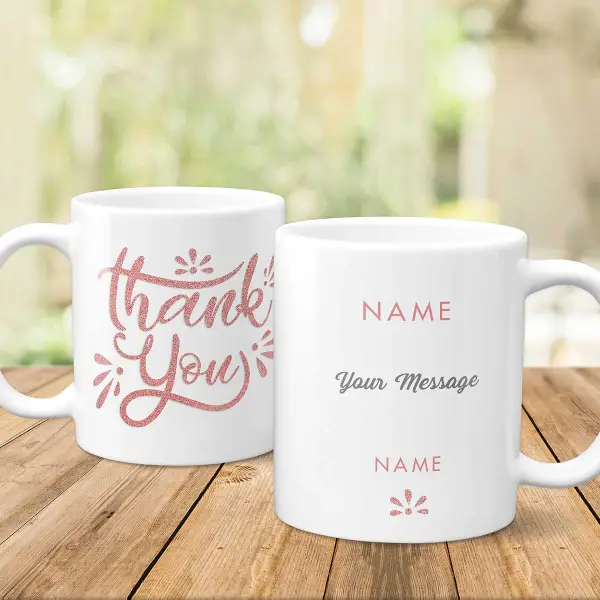 Thank You Any Message Personalised Mug