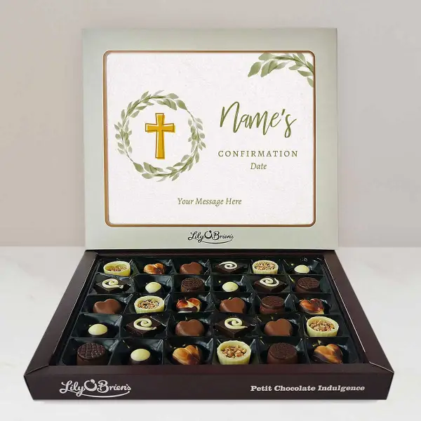 Name's Confirmation Wreath - Personalised Chocolate Box 270g