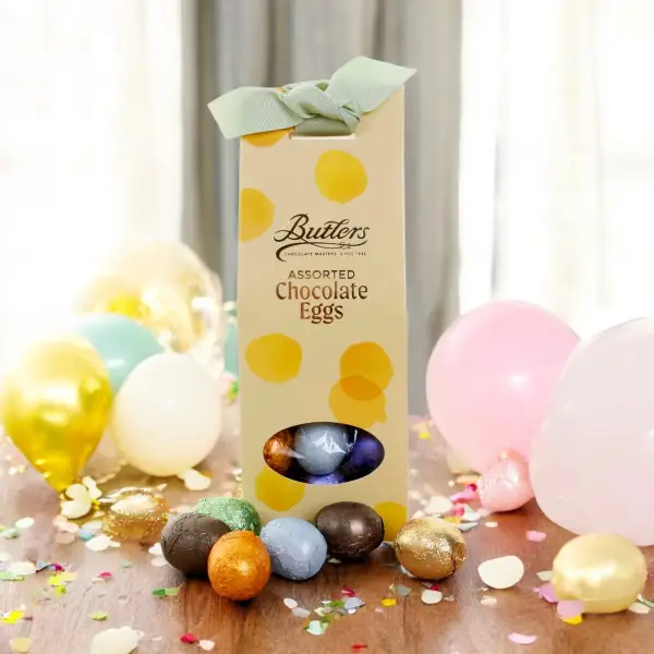 Butlers Assorted Chocolate Eggs in Pouched Box 185g