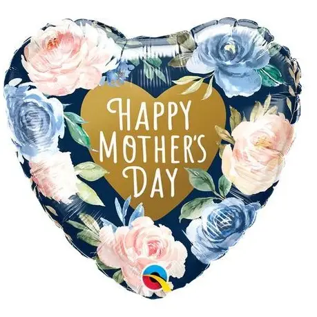 Happy Mother's Day Pink & Blue Roses Balloon in a Box