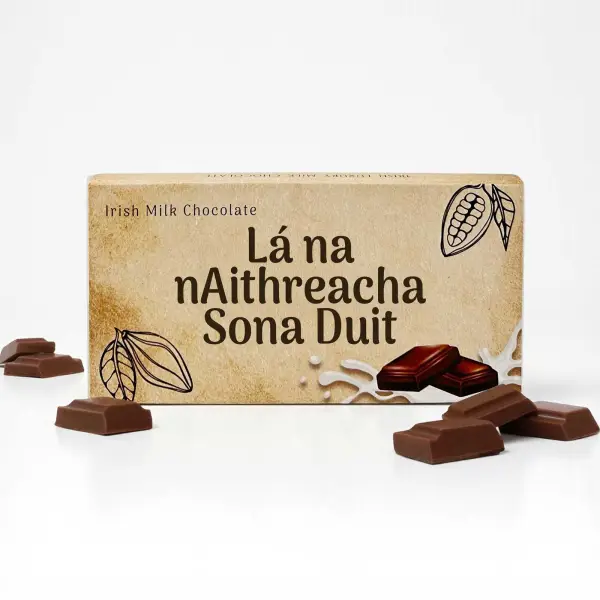Lá na nAithreacha Sona Duit - Irish Milk Chocolate Bar 90g