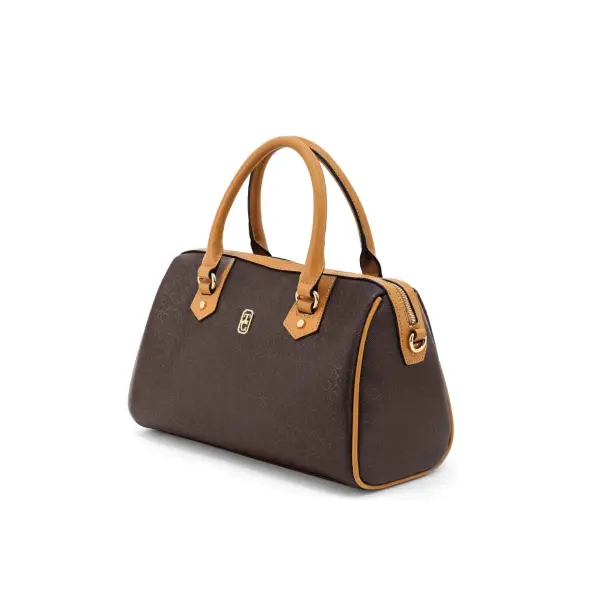 Tipperary Crystal Monogram Barrel Bag Mocha