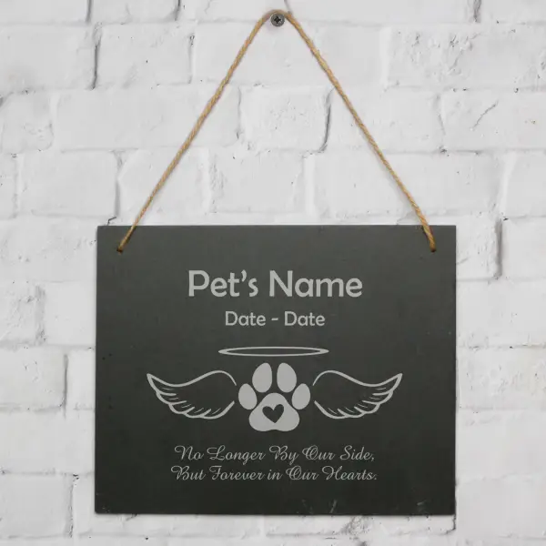 Pet's Memorial - Personalised Large Hanging Slate