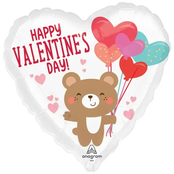 Happy Valentine's Day Bear Hug Heart Balloon in a Box