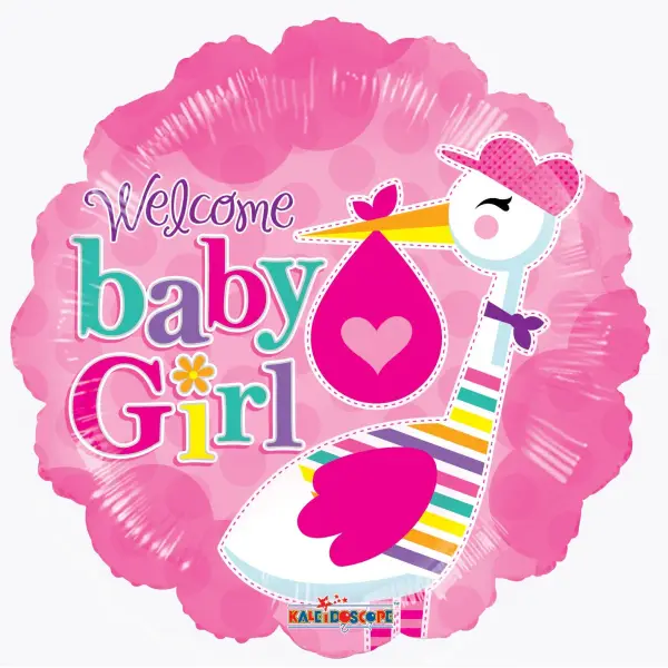 Baby Girl Stork Balloon in a Box