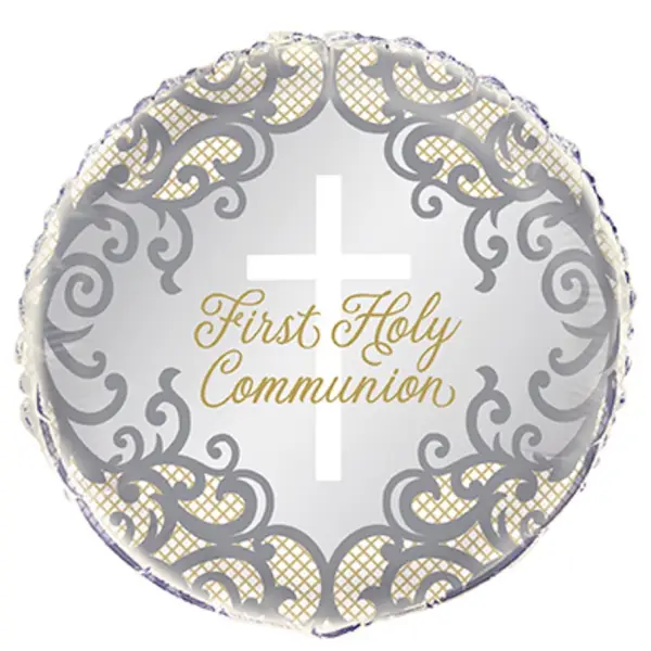 First Holy Communion Balloon in a Box - Pink, Blue or Silver