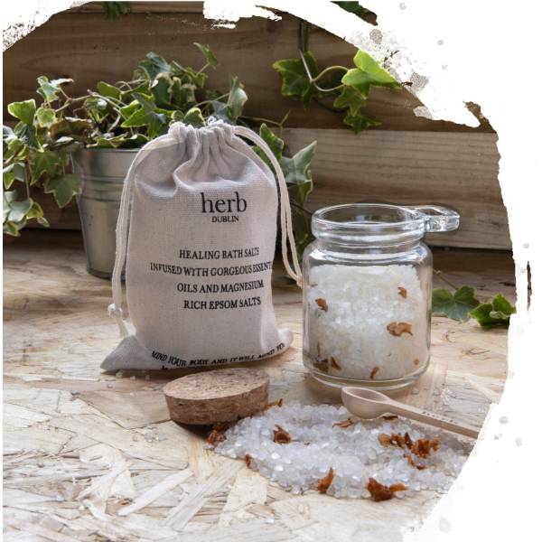 Herb Dublin Peppermint & Eucalyptus Bath Salts Jar