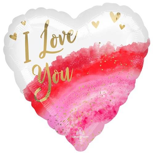 I Love You Geode Watercolour Balloon in a Box