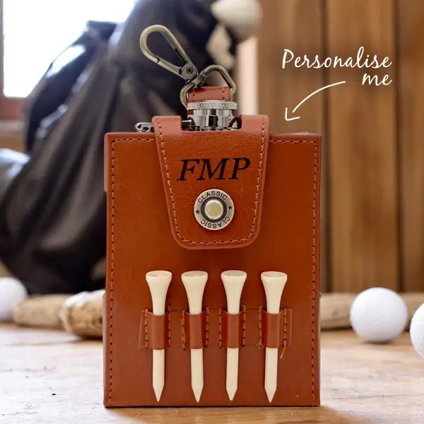 Golfer's Hip Flask Gift Set - Personalised