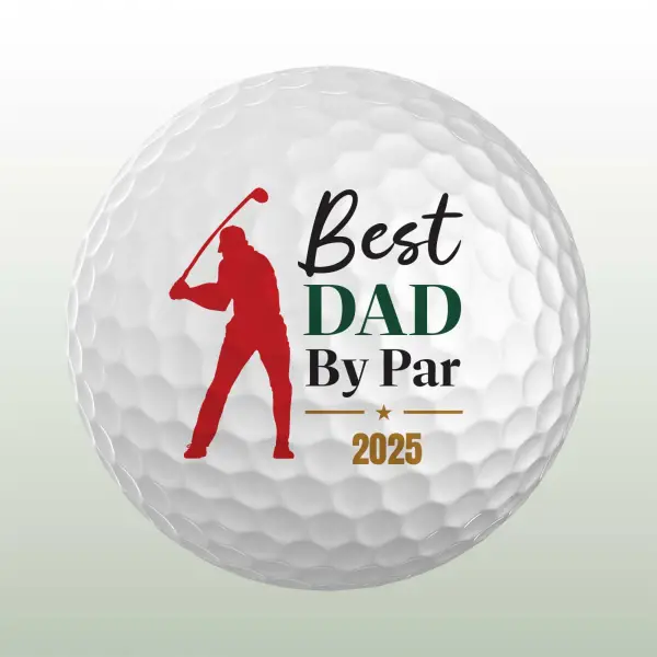 Best Dad By Par Personalised Golf Ball - Set of 3 Balls