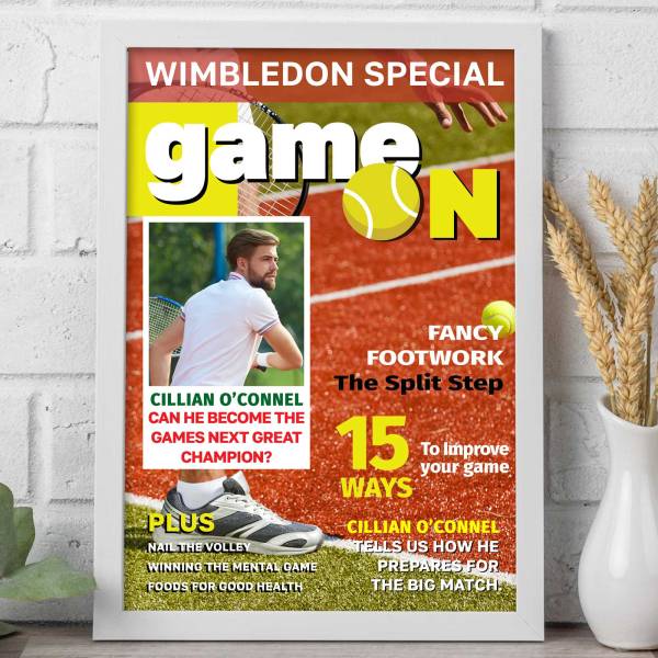 Tennis Magazine - Male Personalised Poster