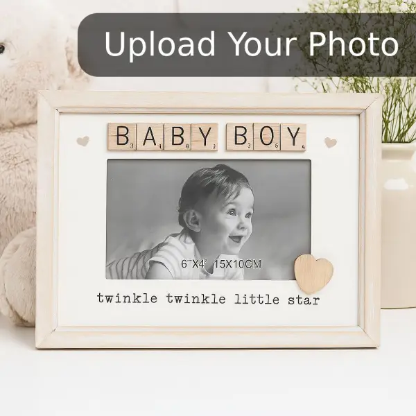 Scrabble Sentiments Frame Baby Boy