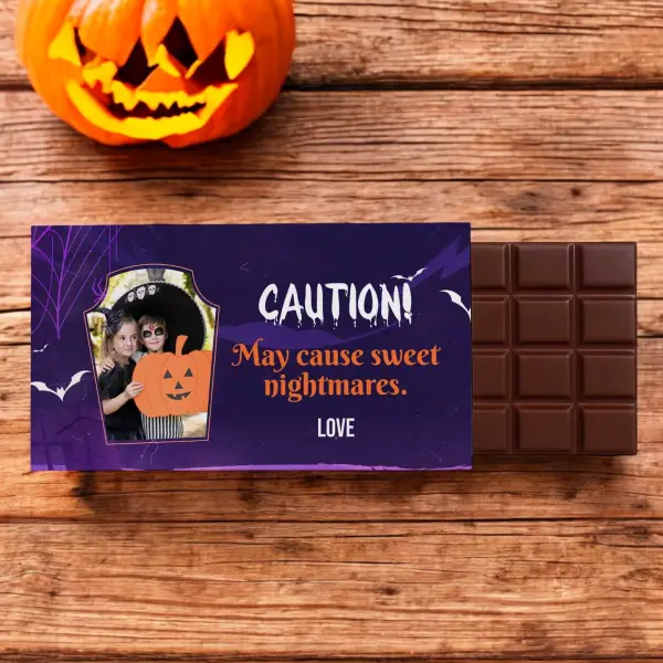 Halloween Personalised Chocolate Bar