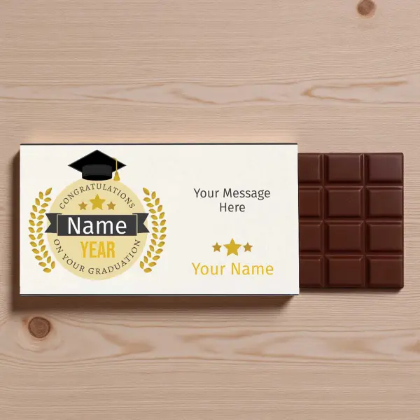 Congratulations On Your Graduation Personalised Chocolate Bar 90g