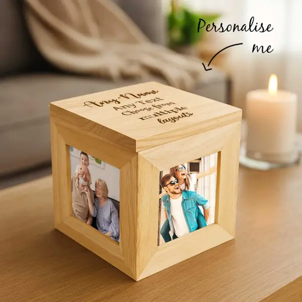 Personalised Four-Sided Photo Keepsake Box