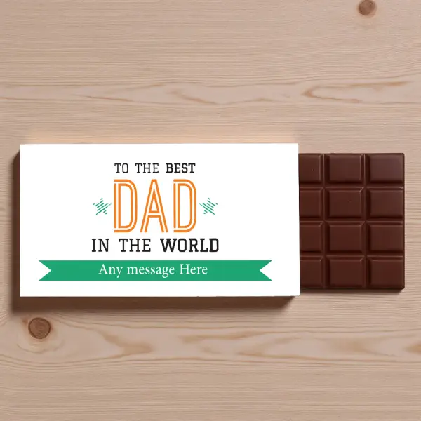 To The Best Dad Personalised Chocolate Bar 90g