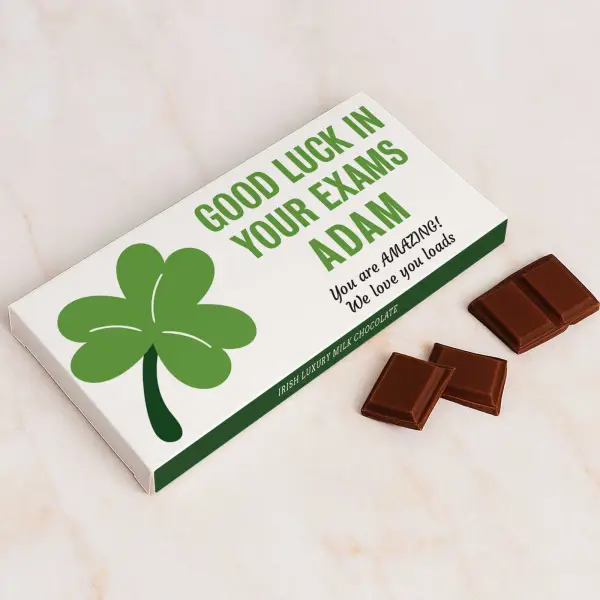 Good Luck in Exams Personalised Chocolate Bar 90g