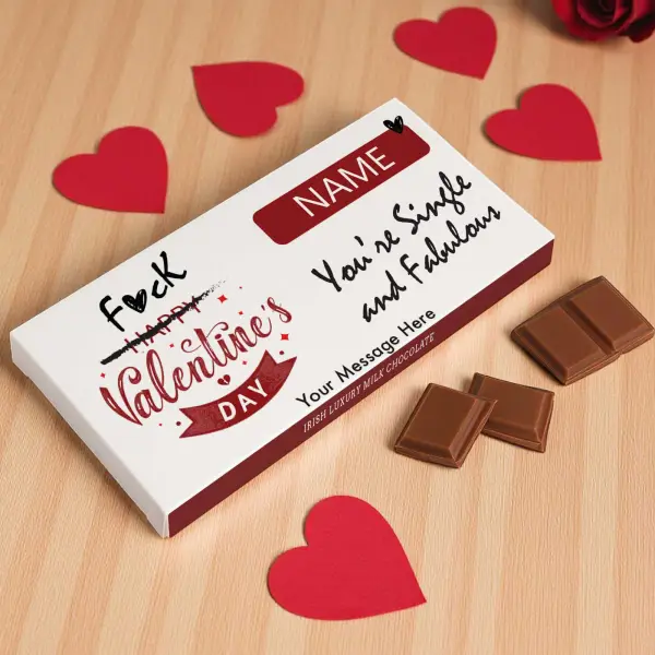 Single And Fabulous Personalised Chocolate Bar 90g