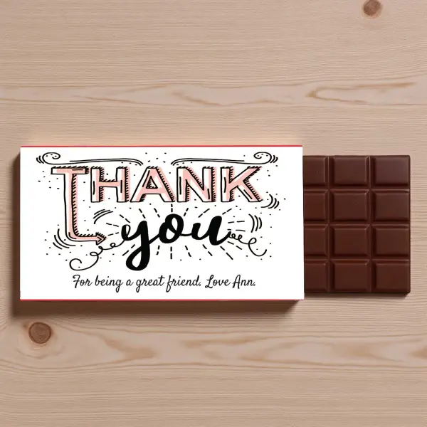 Thank You Personalised Chocolate Bar 90g