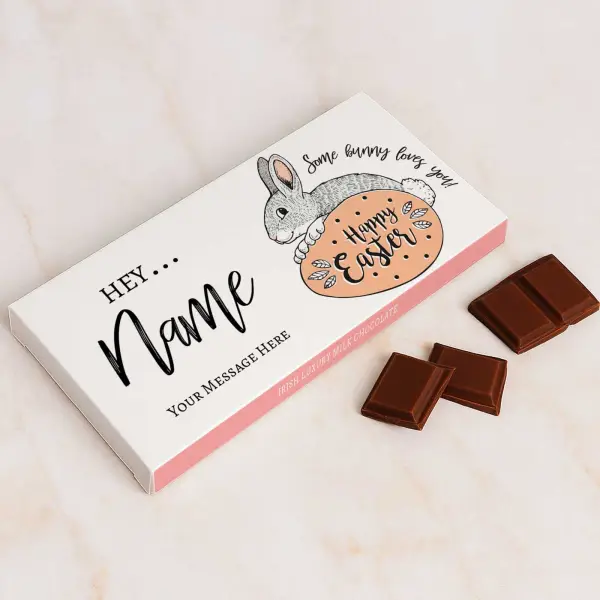 Some Bunny Loves You Personalised Chocolate Bar 90g