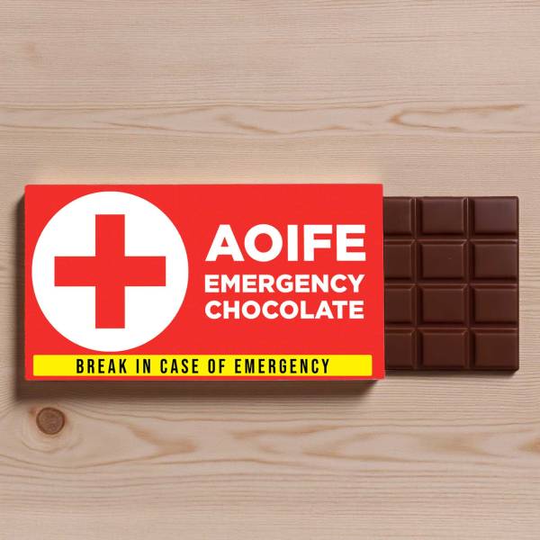 Emergency Personalised Chocolate Bar 90g