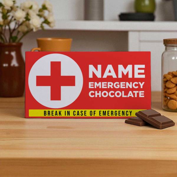 Emergency Personalised Chocolate Bar 90g