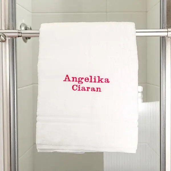 Embroidered Personalised Bath Towel