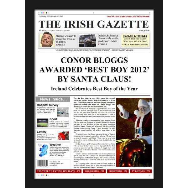 Best Boy In The World - Newspaper Spoof