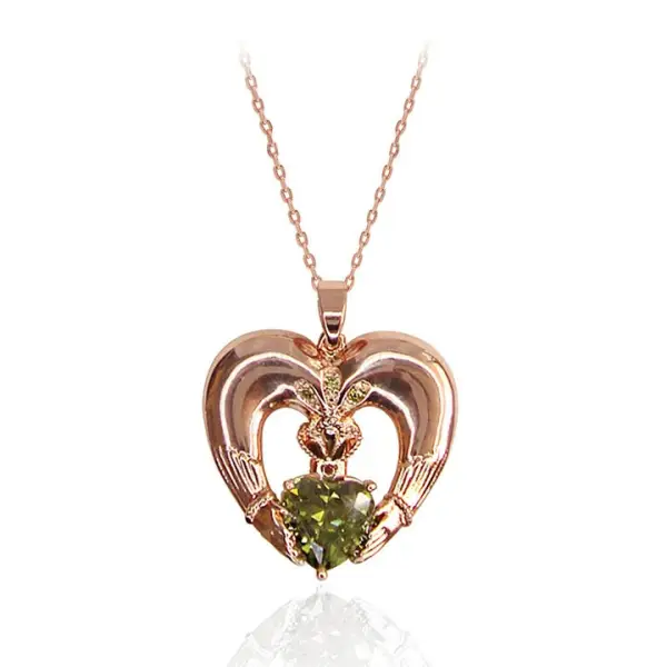 Maureen O'Hara Rose Gold Claddagh Pendant