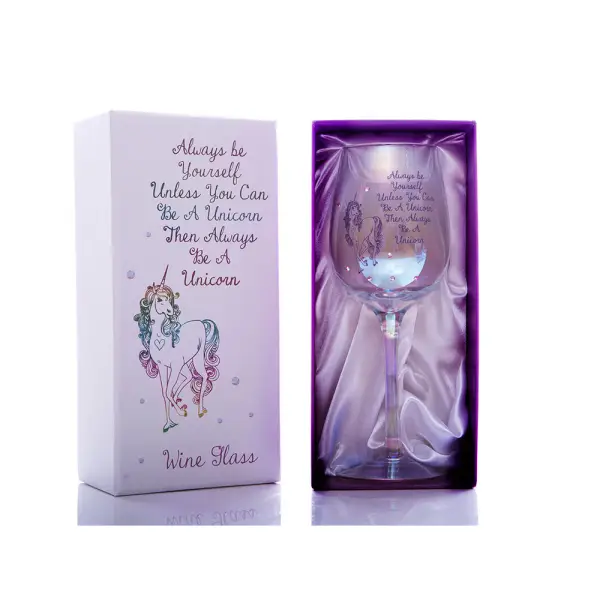 Be A Unicorn - Lustre Wine Glass