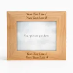 Solid Oak Effect Personalised Picture Frame