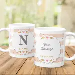 Any Name Any Message Pink Stripes Personalised Mug