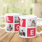 Love Any Four Photos Personalised Mug