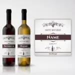 Happy Birthday Any Name Any Message Grapes Personalised Wine